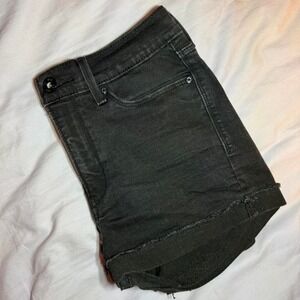 Denizen Levi's Black Jean Shorts with Cuffed Hem Women's Size 7